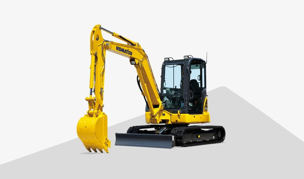 escavatore komatsu pc55mr-5 compatto per cantieri urbani